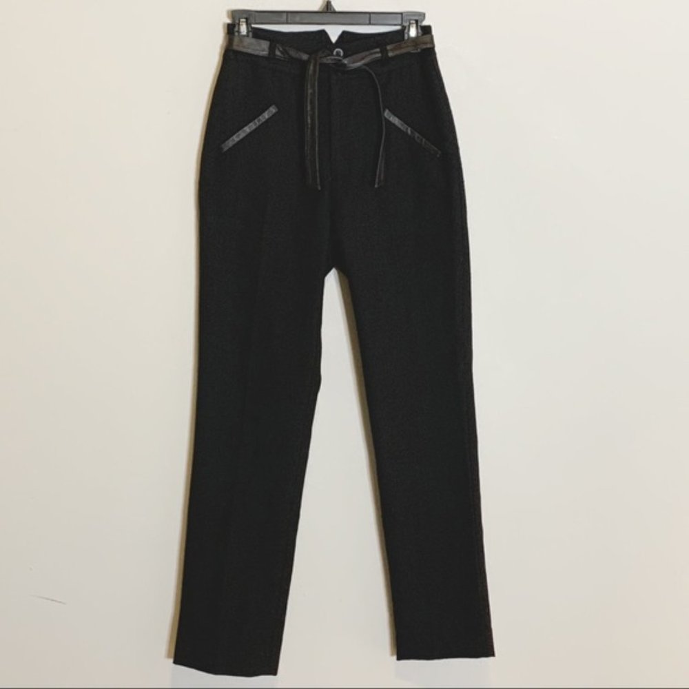Sea New York High Rise Leather Trim Trouser